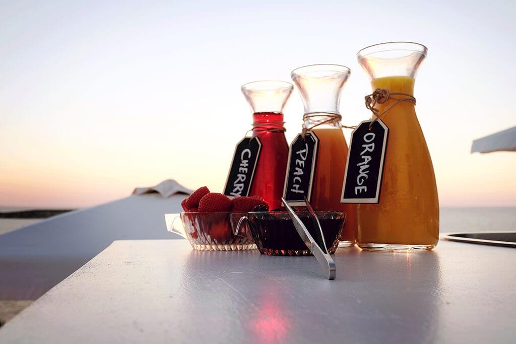 Destination wedding in island paros refreshments