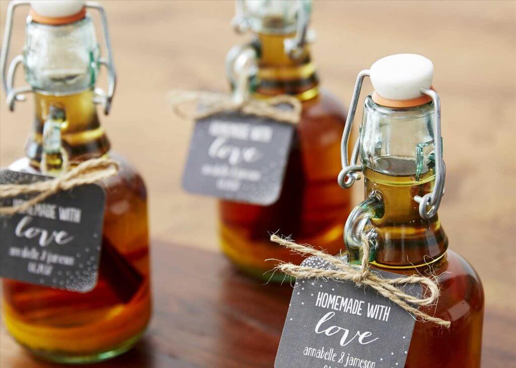 DIY liquor bar wedding idea