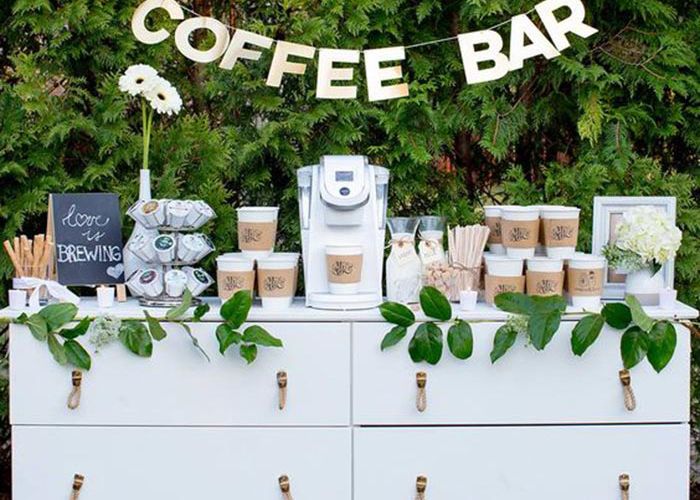 coffee wedding bar idea