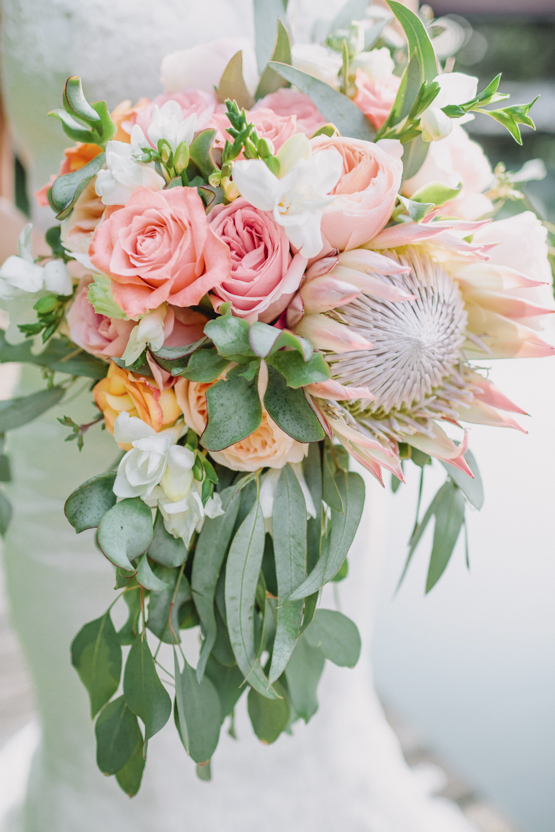 king protea Wedding decoration idea greece