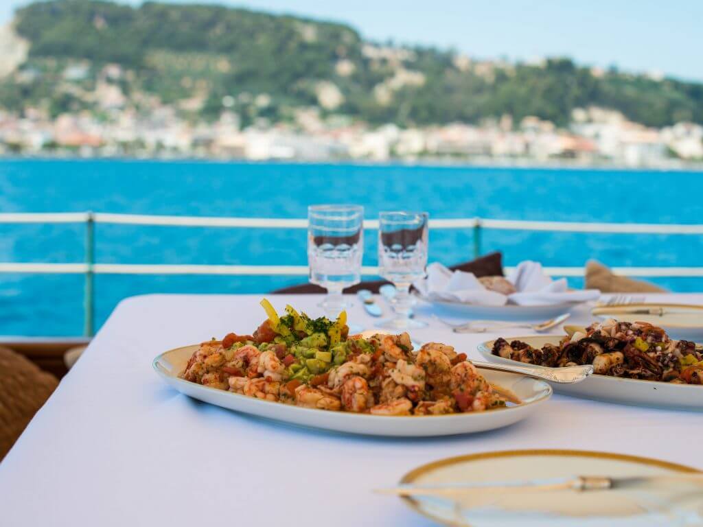 Yacht Wedding Party Fantastic Food