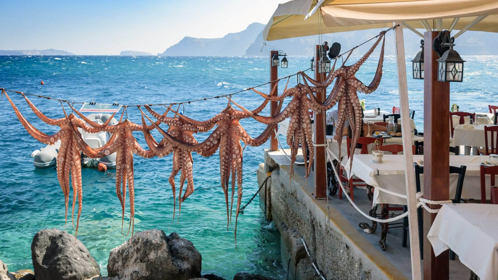 Wedding in Santorini Greek food 101