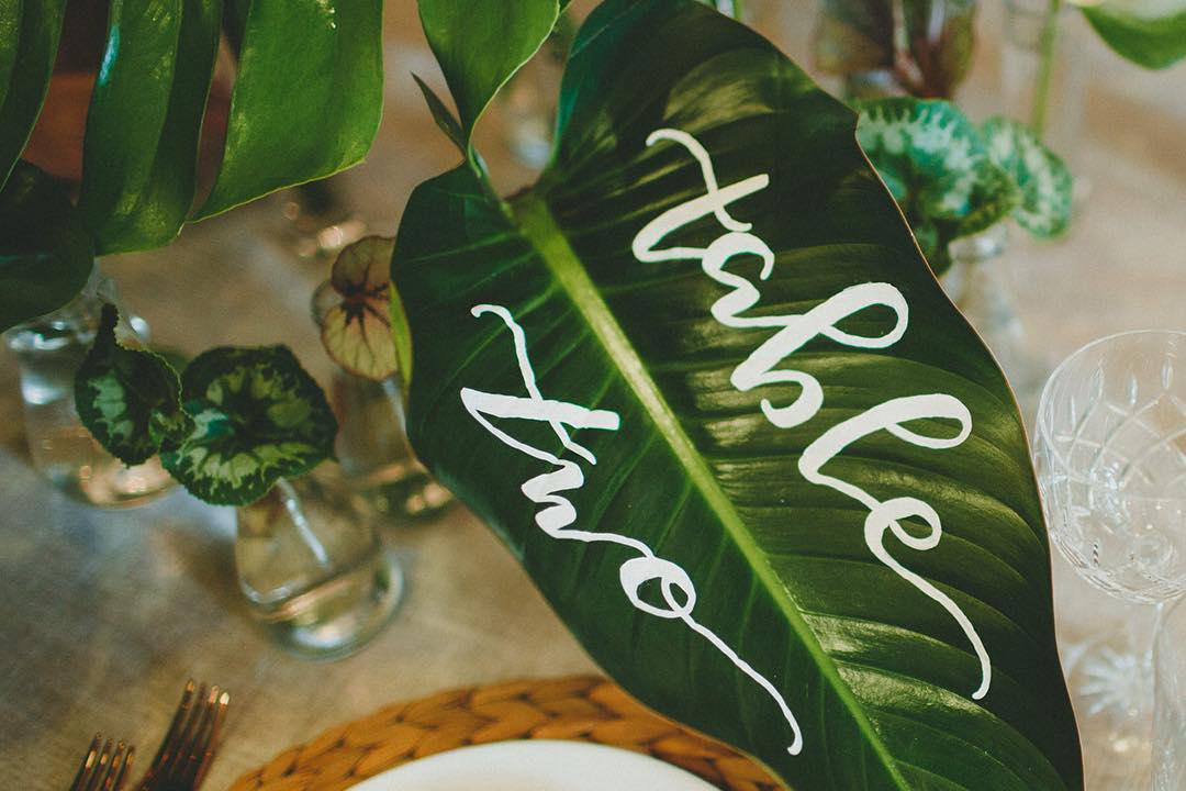Make Happy Memories Greenery Table Number1