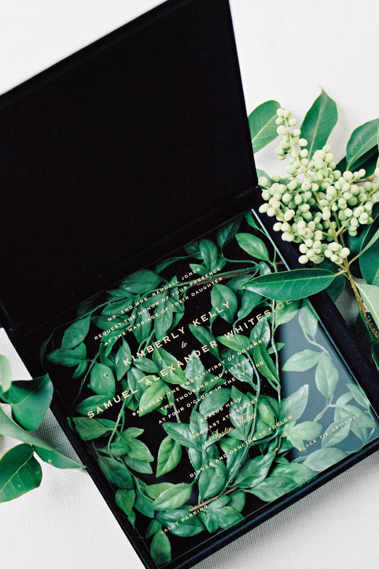 Make Happy Memories Greenery Invite2