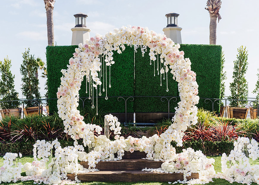 floral wedding arch make happy memories